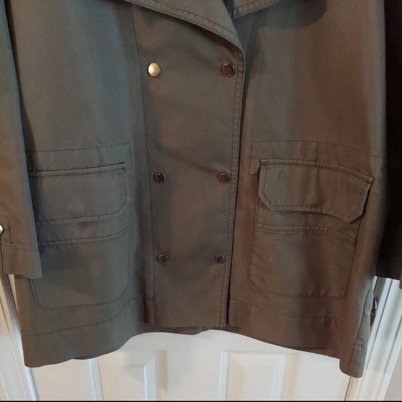 NWOT Tommy Hilfiger Ladies Utility Trench Coat Jacket Double Breasted LG 12 NEW! - Picture 6 of 8